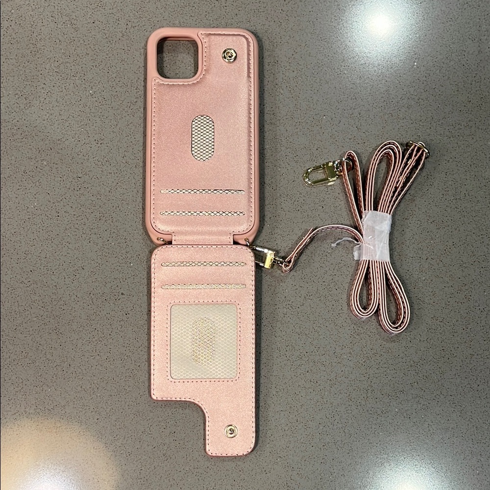 Rose Gold iPhone 11 Pro Case with Strap - Picture 3 of 12